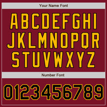 Load image into Gallery viewer, Custom Crimson Black-Gold Authentic Two Tone Baseball Jersey
