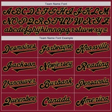 Load image into Gallery viewer, Custom Crimson Black-Old Gold Authentic Two Tone Baseball Jersey
