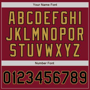Custom Crimson Black-Old Gold Authentic Two Tone Baseball Jersey