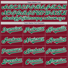 Load image into Gallery viewer, Custom Crimson Kelly Green-White Authentic Two Tone Baseball Jersey
