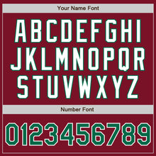Load image into Gallery viewer, Custom Crimson Kelly Green-White Authentic Two Tone Baseball Jersey

