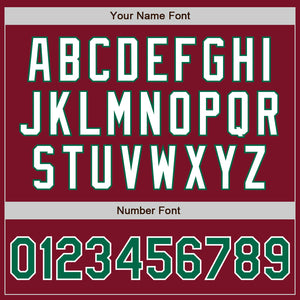 Custom Crimson Kelly Green-White Authentic Two Tone Baseball Jersey