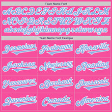 Load image into Gallery viewer, Custom Pink Light Blue-White Authentic Two Tone Baseball Jersey
