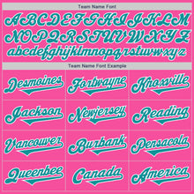Load image into Gallery viewer, Custom Pink Teal-White Authentic Two Tone Baseball Jersey
