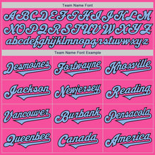 Load image into Gallery viewer, Custom Pink Light Blue-Black Authentic Two Tone Baseball Jersey
