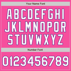 Custom Pink White-Purple Authentic Two Tone Baseball Jersey