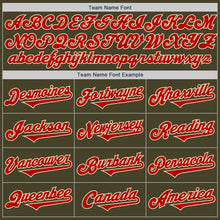 Load image into Gallery viewer, Custom Olive Red-Cream Authentic Two Tone Salute To Service Baseball Jersey
