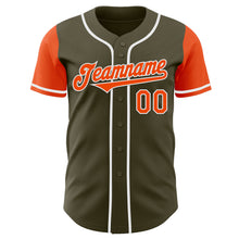 Load image into Gallery viewer, Custom Olive Orange-White Authentic Two Tone Salute To Service Baseball Jersey
