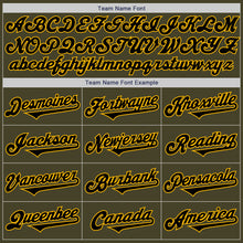 Load image into Gallery viewer, Custom Olive Black-Gold Authentic Two Tone Salute To Service Baseball Jersey
