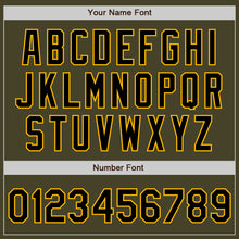 Load image into Gallery viewer, Custom Olive Black-Gold Authentic Two Tone Salute To Service Baseball Jersey
