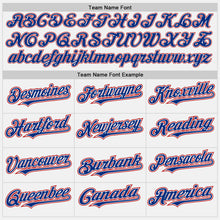 Load image into Gallery viewer, Custom White Royal-Red Authentic Two Tone Baseball Jersey
