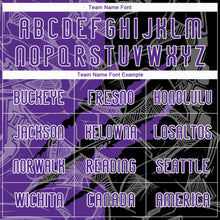 Load image into Gallery viewer, Custom Graffiti Pattern Purple-Black Scratch Sublimation Volleyball Uniform Jersey

