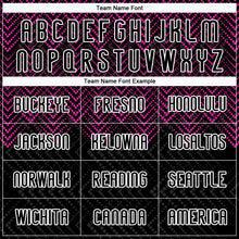 Load image into Gallery viewer, Custom Black Deep Pink-White Geometric Shape Sublimation Volleyball Uniform Jersey
