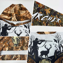 Load image into Gallery viewer, Custom Camo White-Black 3D Gun Hunter Deer Hunting Sports Pullover Sweatshirt Hoodie
