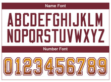 Load image into Gallery viewer, Custom Gold Burgundy-White Drift Fashion Football Jersey
