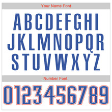 Load image into Gallery viewer, Custom White Blue Navy-Orange Authentic Throwback Rib-Knit Baseball Jersey Shirt
