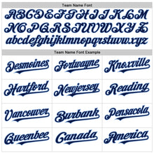 Load image into Gallery viewer, Custom White Navy Pinstripe Light Blue Authentic Sleeveless Baseball Jersey
