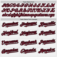Load image into Gallery viewer, Custom White (Black Crimson Pinstripe) Crimson-Black Authentic Baseball Jersey
