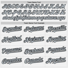 Load image into Gallery viewer, Custom White (Black Silver Pinstripe) Silver-Black Authentic Baseball Jersey
