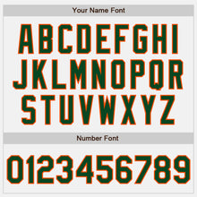 Load image into Gallery viewer, Custom White (Green Orange Pinstripe) Green-Orange Authentic Baseball Jersey
