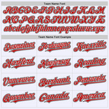 Load image into Gallery viewer, Custom White Red-Black Mesh Authentic Throwback Baseball Jersey
