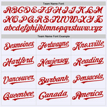 Load image into Gallery viewer, Custom White Red Mesh Authentic Throwback Baseball Jersey
