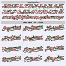 Load image into Gallery viewer, Custom White Medium Pink-Green Mesh Authentic Throwback Baseball Jersey
