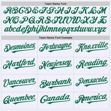 Load image into Gallery viewer, Custom White Kelly Green Mesh Authentic Throwback Baseball Jersey
