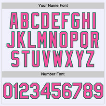 Load image into Gallery viewer, Custom White Pink-Kelly Green Mesh Authentic Throwback Baseball Jersey
