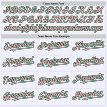 Load image into Gallery viewer, Custom White Medium Pink-Kelly Green Mesh Authentic Throwback Baseball Jersey
