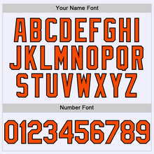 Load image into Gallery viewer, Custom White Orange-Black Mesh Authentic Throwback Baseball Jersey

