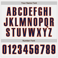 Load image into Gallery viewer, Custom White Navy-Orange Authentic Baseball Jersey
