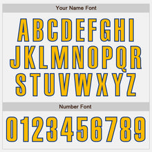 Load image into Gallery viewer, Custom White Yellow-Royal Authentic Baseball Jersey
