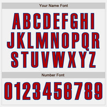 Load image into Gallery viewer, Custom White Red-Royal Authentic Baseball Jersey

