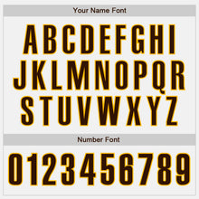 Load image into Gallery viewer, Custom White Brown-Gold Authentic Baseball Jersey
