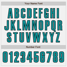 Load image into Gallery viewer, Custom White Teal-Black Authentic Baseball Jersey
