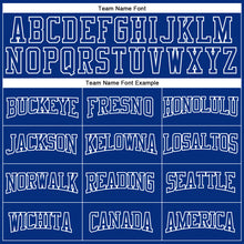 Load image into Gallery viewer, Custom White Red-Royal Authentic Football Jersey

