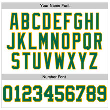 Load image into Gallery viewer, Custom White Kelly Green-Gold Authentic Football Jersey
