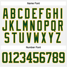 Load image into Gallery viewer, Custom White Green-Gold Hockey Lace Neck Jersey
