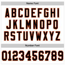 Load image into Gallery viewer, Custom White Black-Orange Mesh Authentic Throwback Football Jersey
