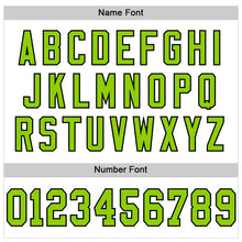 Load image into Gallery viewer, Custom White Neon Green-Black Mesh Authentic Throwback Football Jersey
