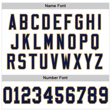 Load image into Gallery viewer, Custom White Navy-Old Gold Mesh Authentic Throwback Football Jersey

