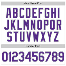 Load image into Gallery viewer, Custom White Purple-Gray Authentic Throwback Baseball Jersey
