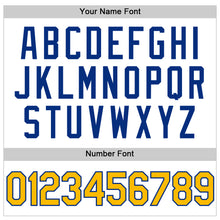 Load image into Gallery viewer, Custom White Gold-Royal Authentic Throwback Baseball Jersey

