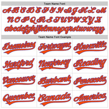Load image into Gallery viewer, Custom White Purple-Orange Authentic Throwback Baseball Jersey
