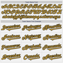 Load image into Gallery viewer, Custom White Black Pinstripe Old Gold Authentic Baseball Jersey
