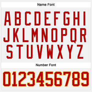 Custom White Red-Gold Hockey Jersey
