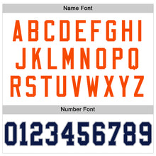 Load image into Gallery viewer, Custom White Navy Gray-Orange Mesh Authentic Football Jersey
