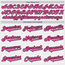 Load image into Gallery viewer, Custom White Pink-Black Authentic Baseball Jersey
