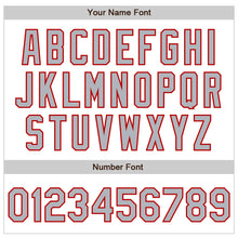 Load image into Gallery viewer, Custom White Gray-Red Authentic Baseball Jersey
